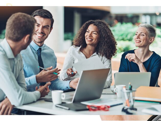 A legal team collaborating and reviewing a standardized ESI protocol checklist to ensure consistent e-discovery practices across cases.